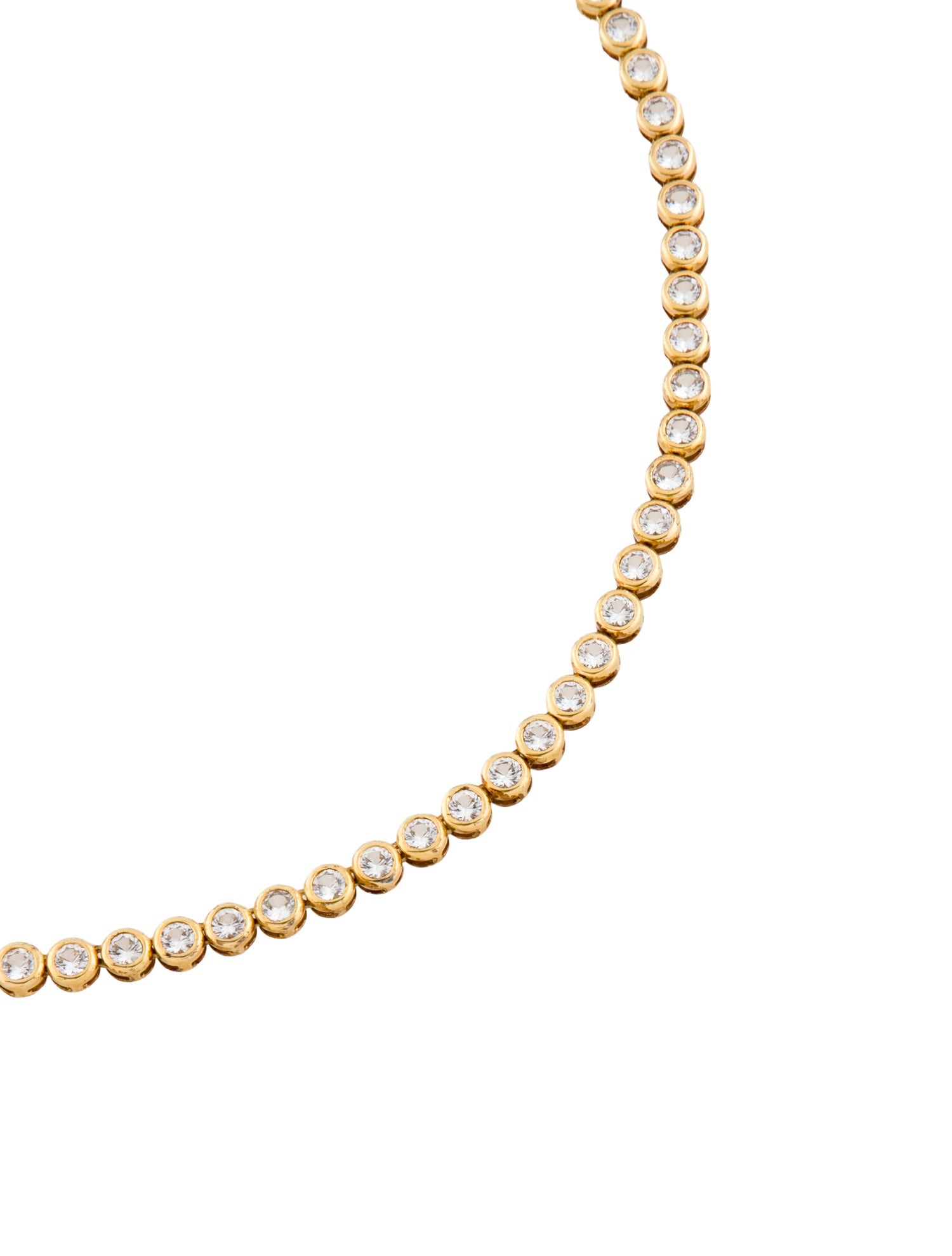 Dorsey 9.82ctw Synthetic Sapphire James Bezel Riviere Necklace