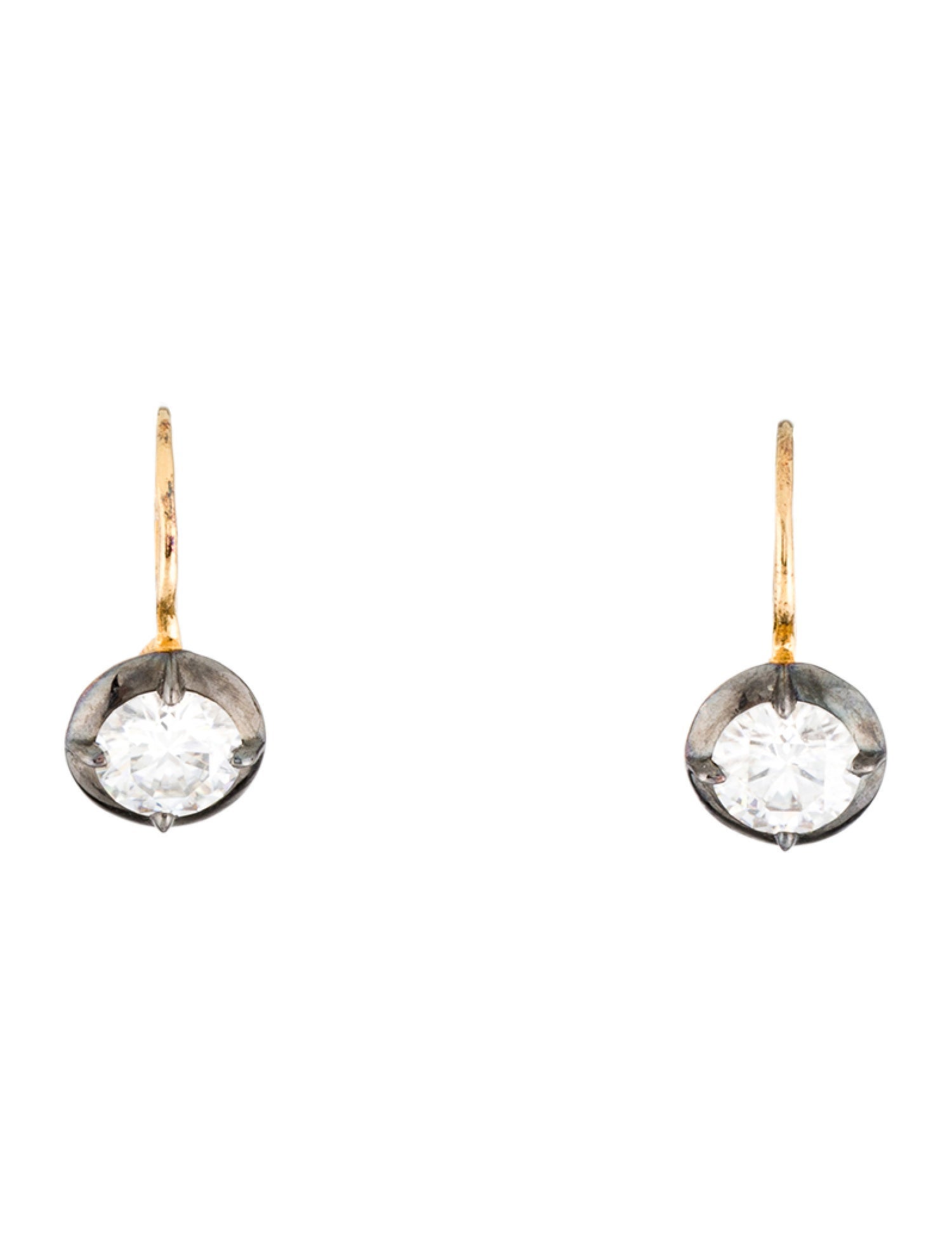 Dorsey Synthetic Moissanite Lucien Drop Earrings