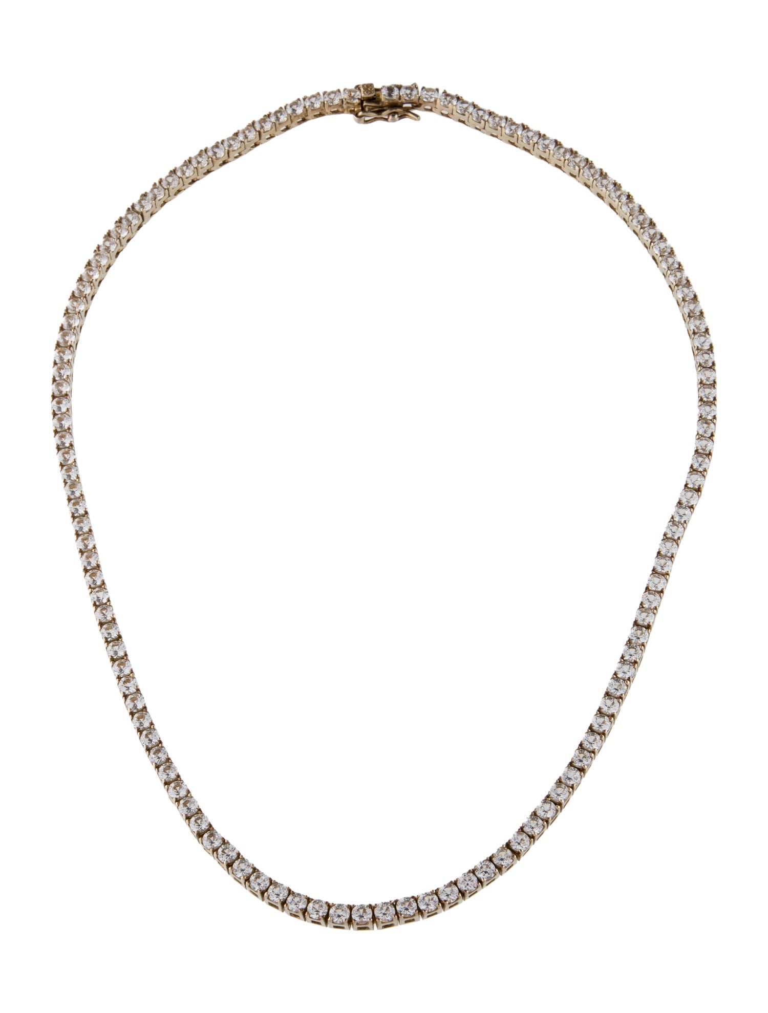 Dorsey 14.15ctw Lab-Grown Colorless Sapphire Rivière Tennis Necklace