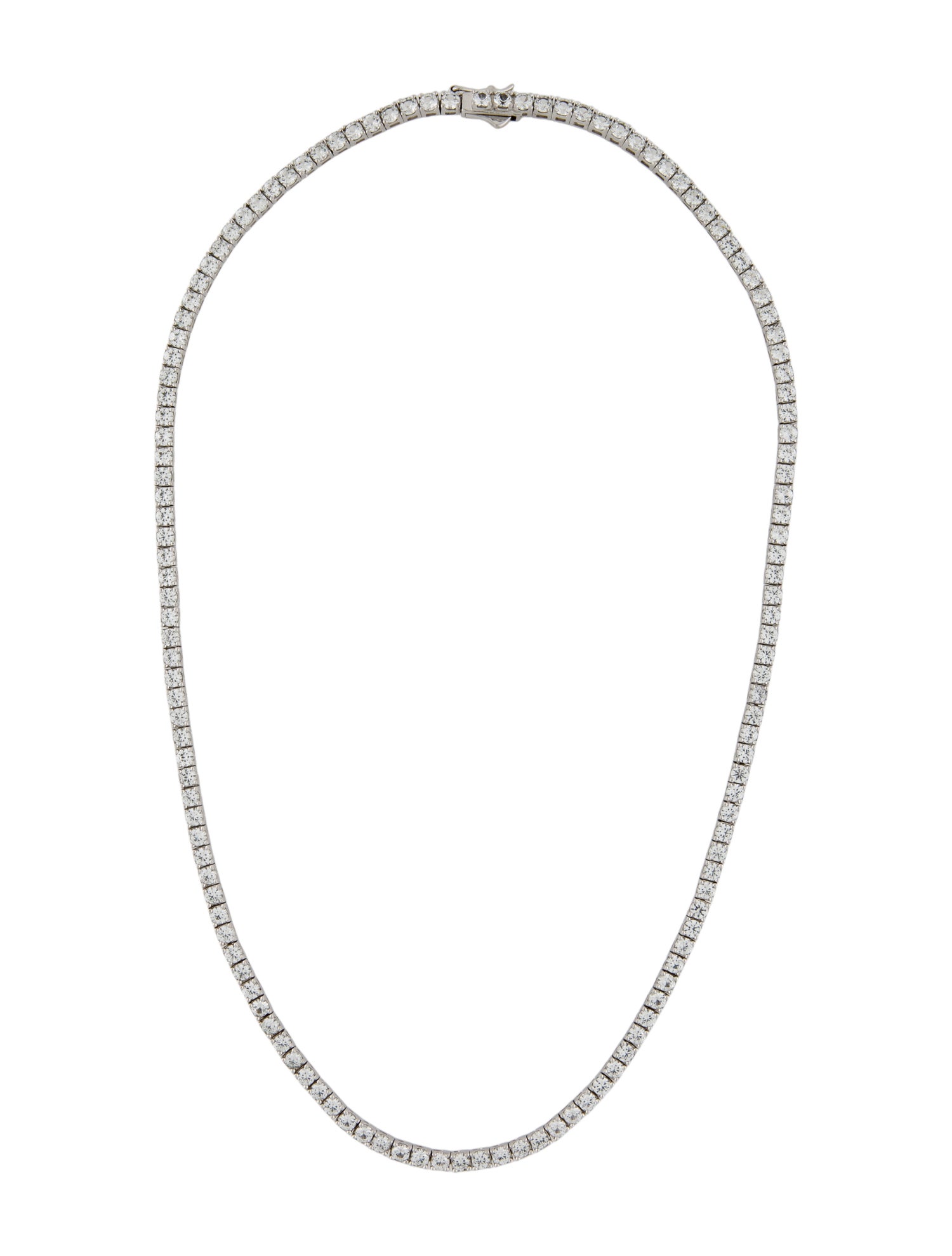 Dorsey Synthetic Sapphire Four Prong Riviere Tennis Necklace