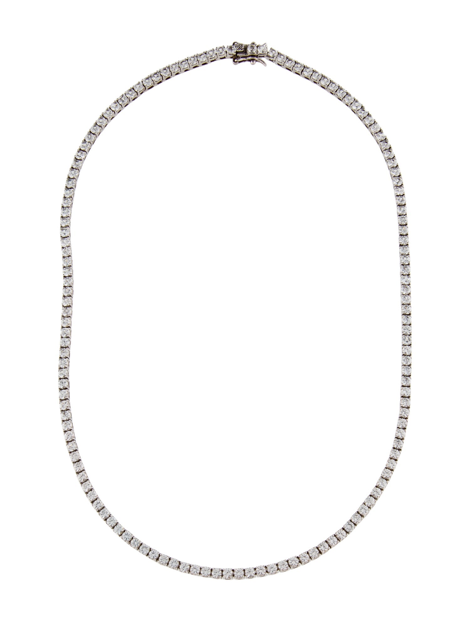 Dorsey 16.02ctw Synthetic Sapphire Moss Rivière Necklace