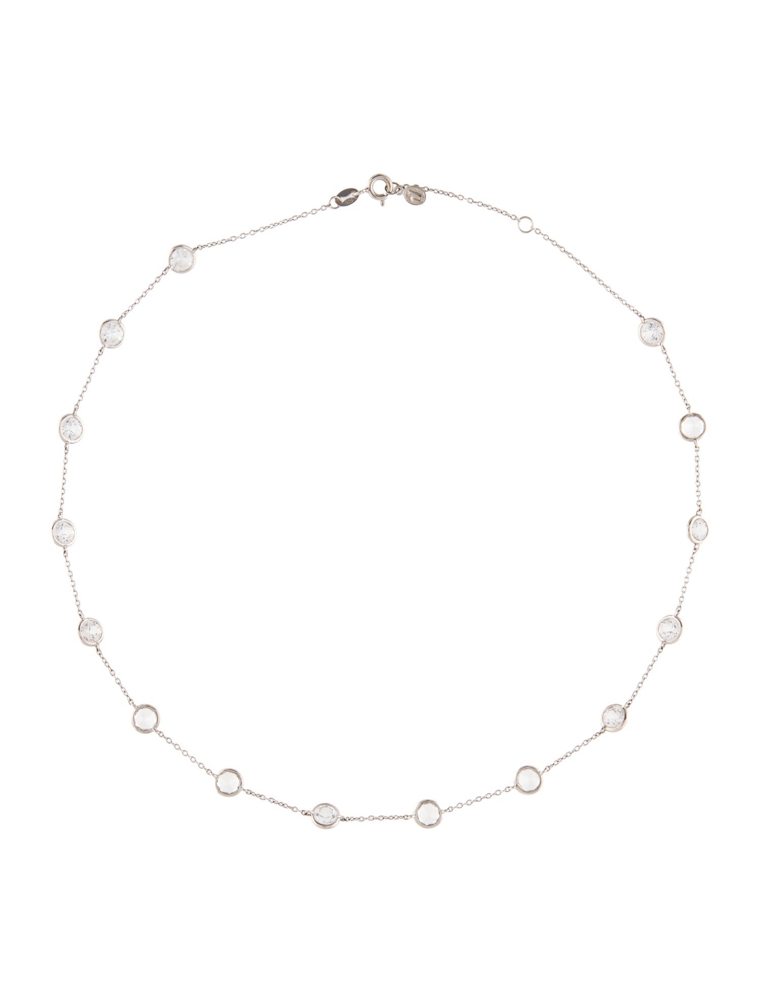 Dorsey 9.07ctw Synthetic Sapphire Clemence Station Necklace