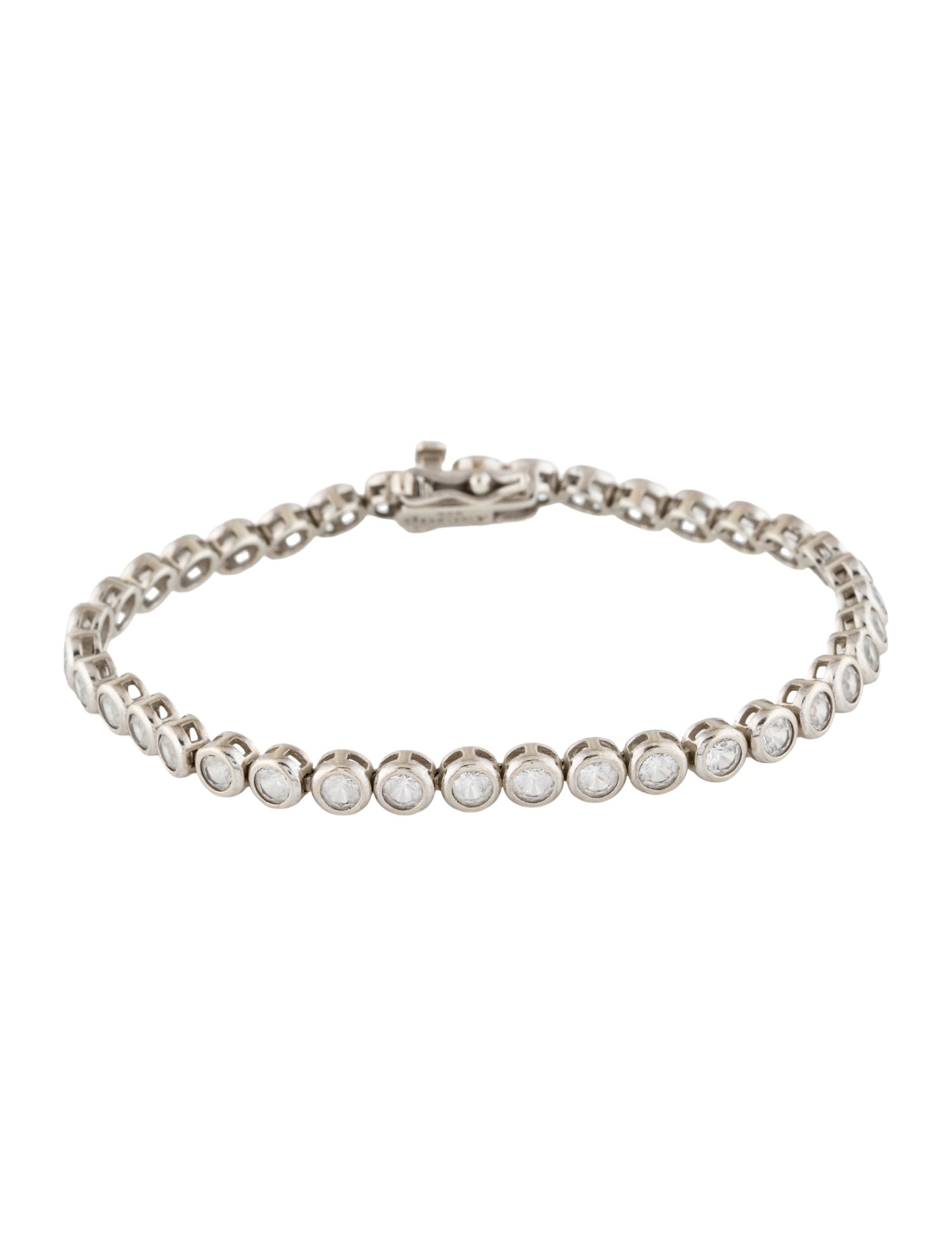 Dorsey 4.32ctw Synthetic Sapphire James Bezel Riviere Bracelet