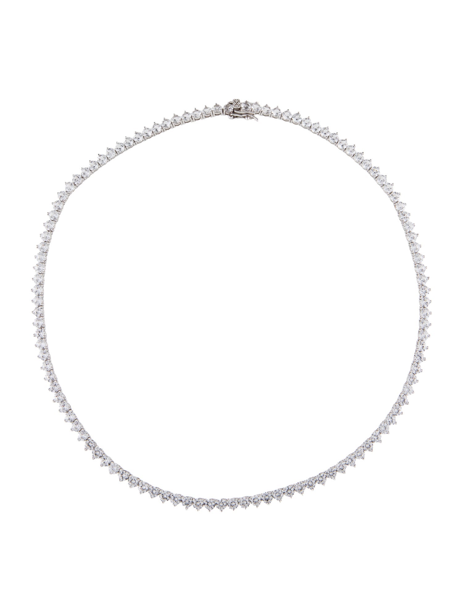 Dorsey 25.30ctw Synthetic Sapphire Bennington Riviere Necklace