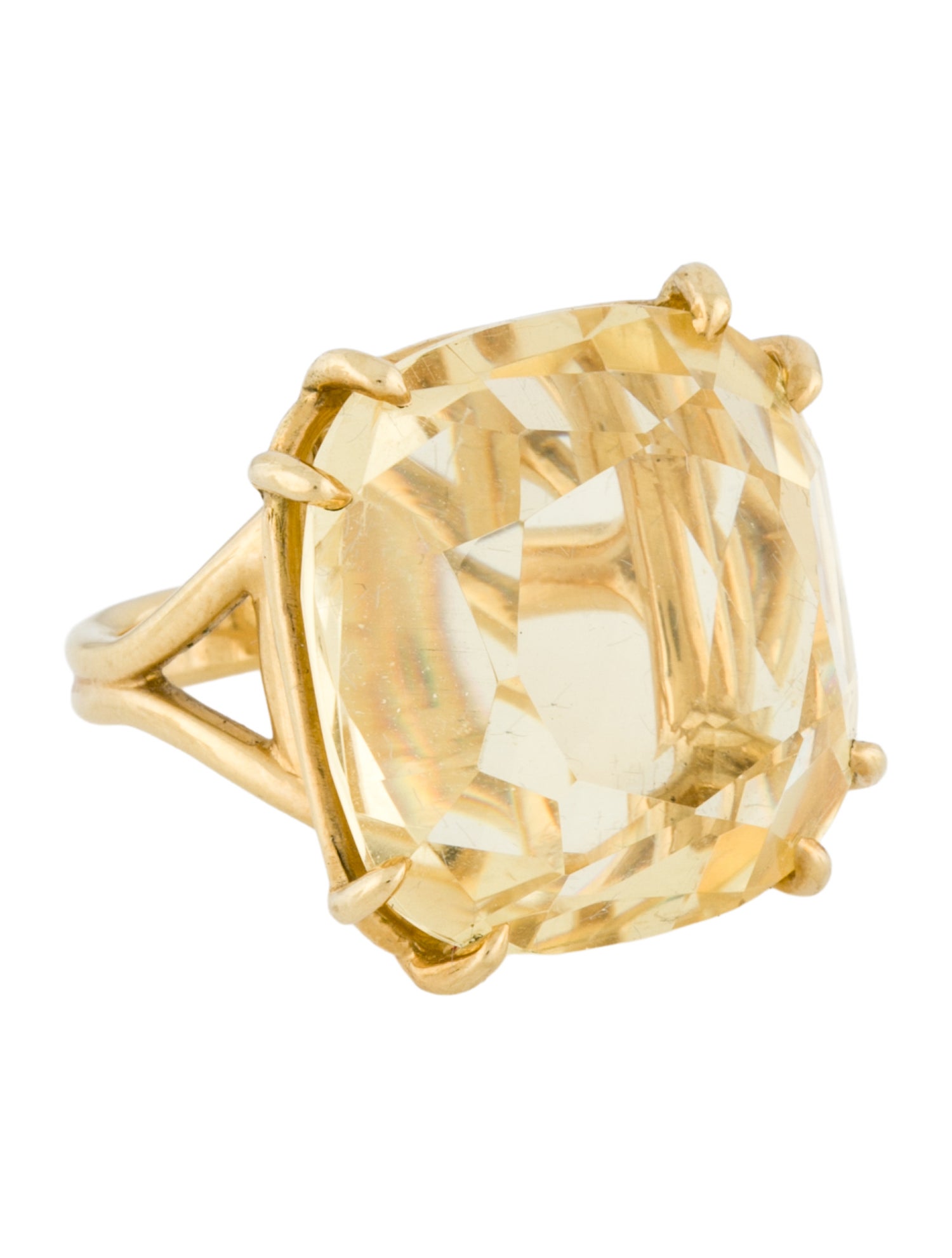 Darby Scott 18K Citrine Cushion Ring