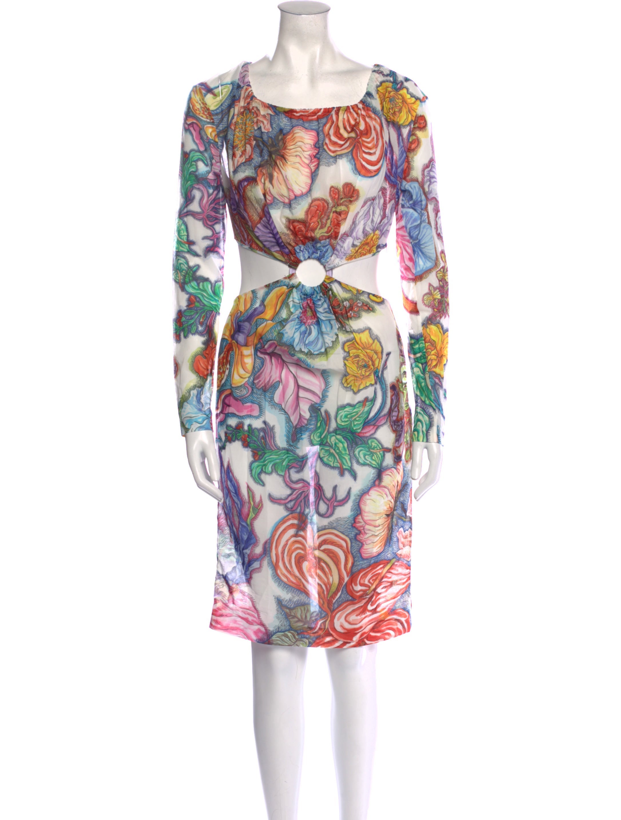 Daizy Shely Printed Midi Length Dress w/ Tags