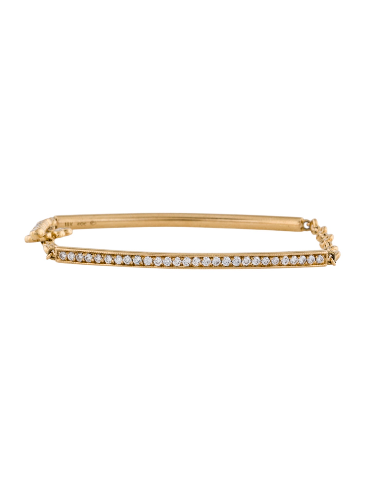 Erica Courtney 18K 1.65ctw Diamond Bar Link Bracelet