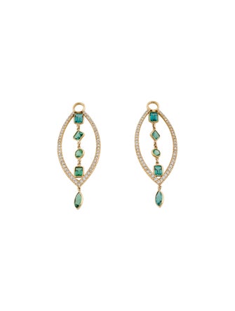 Erica Courtney 18K 3.61ctw Tourmaline & Diamond Earring Enhancers