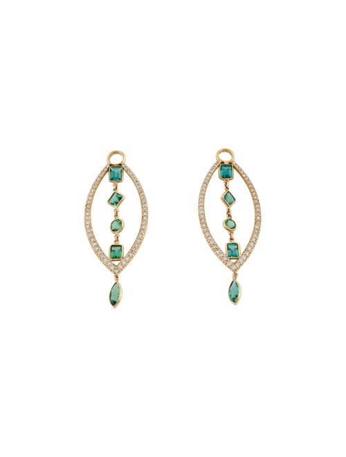 Erica Courtney 18K 3.61ctw Tourmaline & Diamond Earring Enhancers