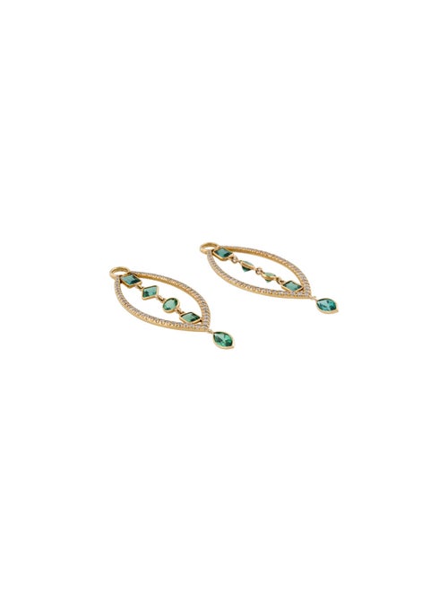 Erica Courtney 18K 3.61ctw Tourmaline & Diamond Earring Enhancers