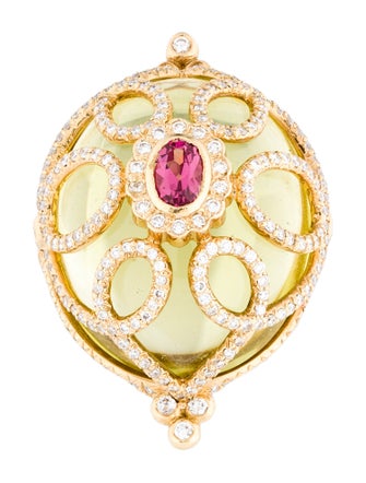 Erica Courtney 18K 1.70ctw Diamond, Citrine & Spinel 'Starlight' Cocktail Ring