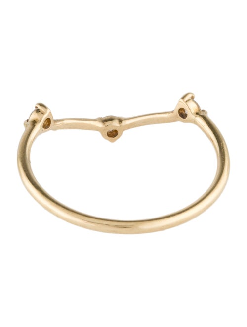 WWAKE 14K Diamond Three-Step Triangle Ring