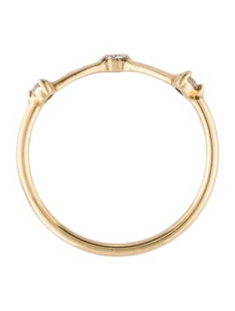 WWAKE 14K Diamond Three-Step Triangle Ring