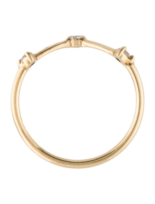 WWAKE 14K Diamond Three-Step Triangle Ring