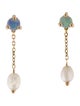 WWAKE 14K Pearl & Opal Large Shower Drop Earrings