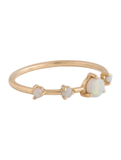WWAKE 14k Large Four Step Opal Ring