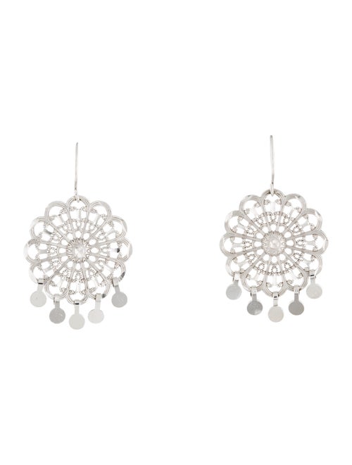 14K Chandelier Earrings white