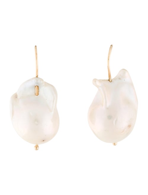 Earrings 14K Cultured Baroque Pearl Drop Earrings