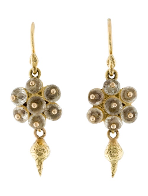 Earrings 18K Bead Cluster Drop Earrings Yellow