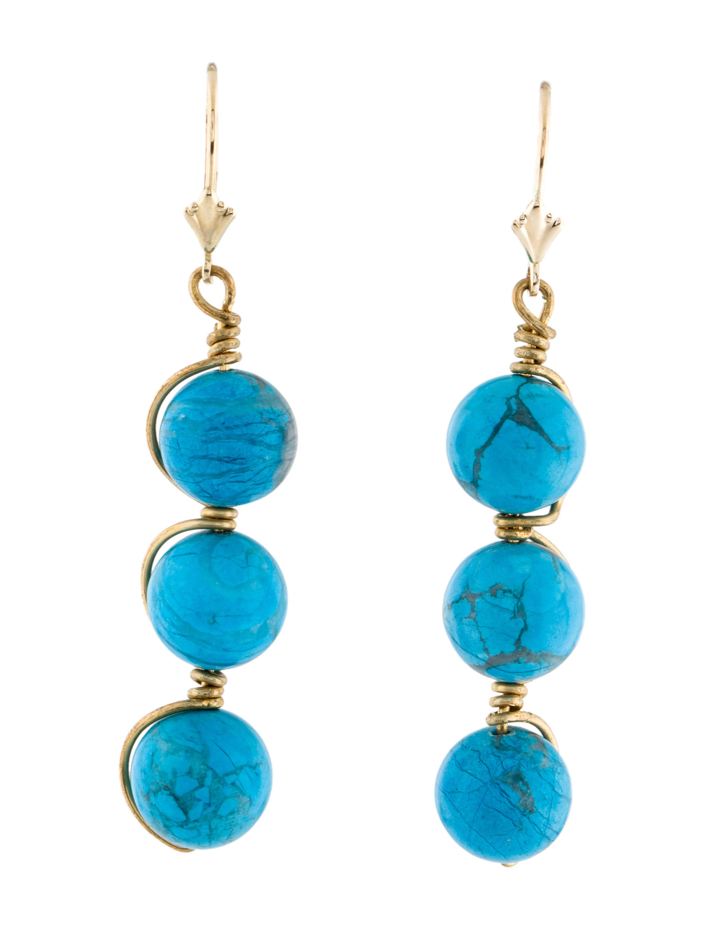 Earrings 14K Agate Drop Earrings