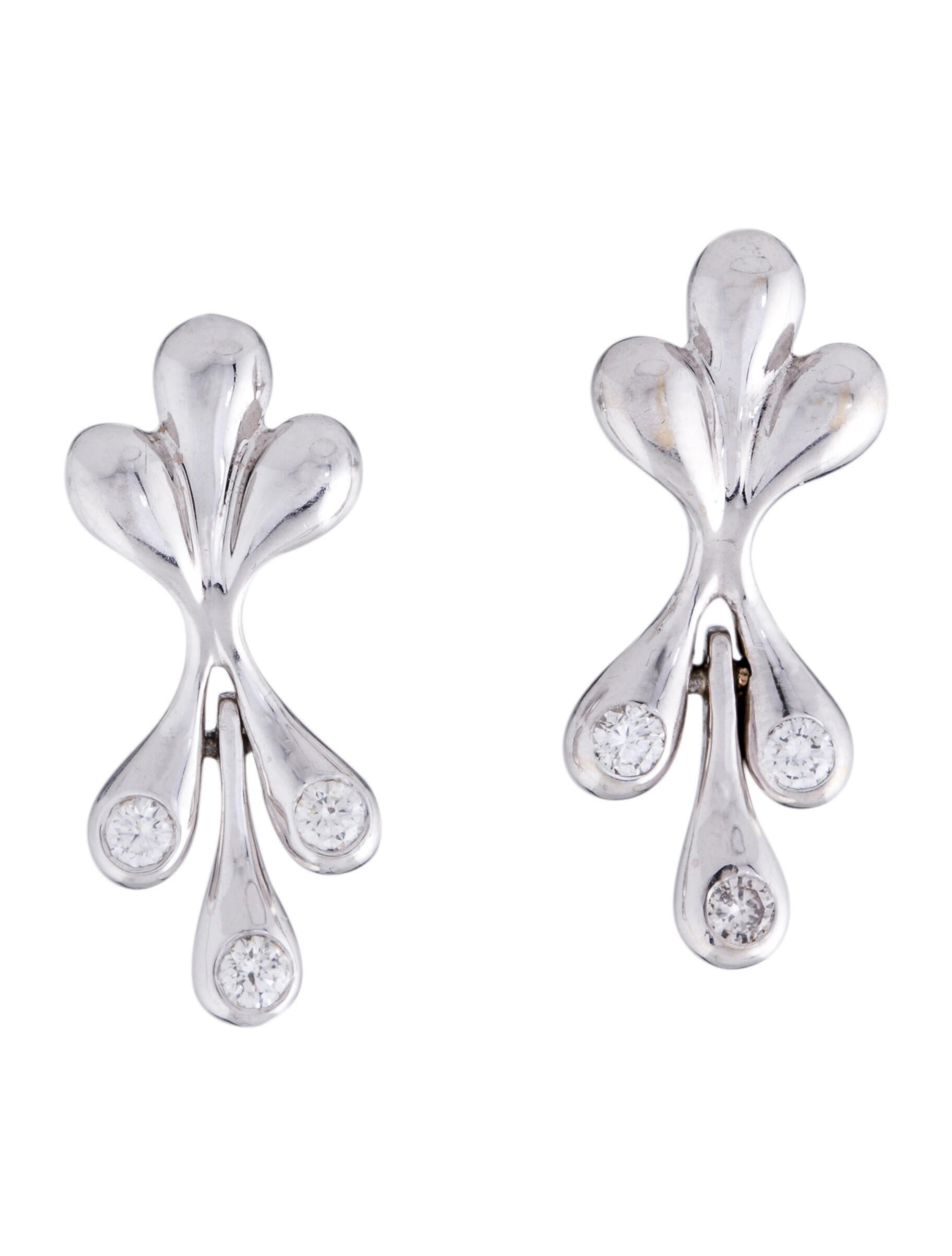Earrings 18K Diamond Drop Earrings