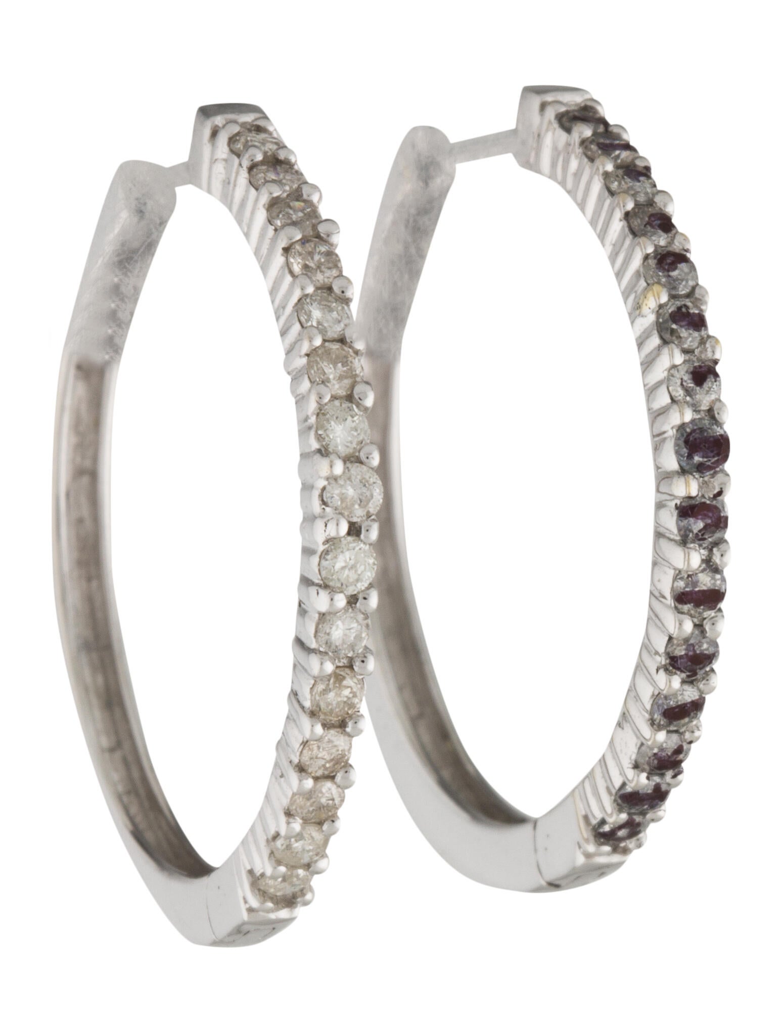 Earrings 14K Diamond Hoop Earrings