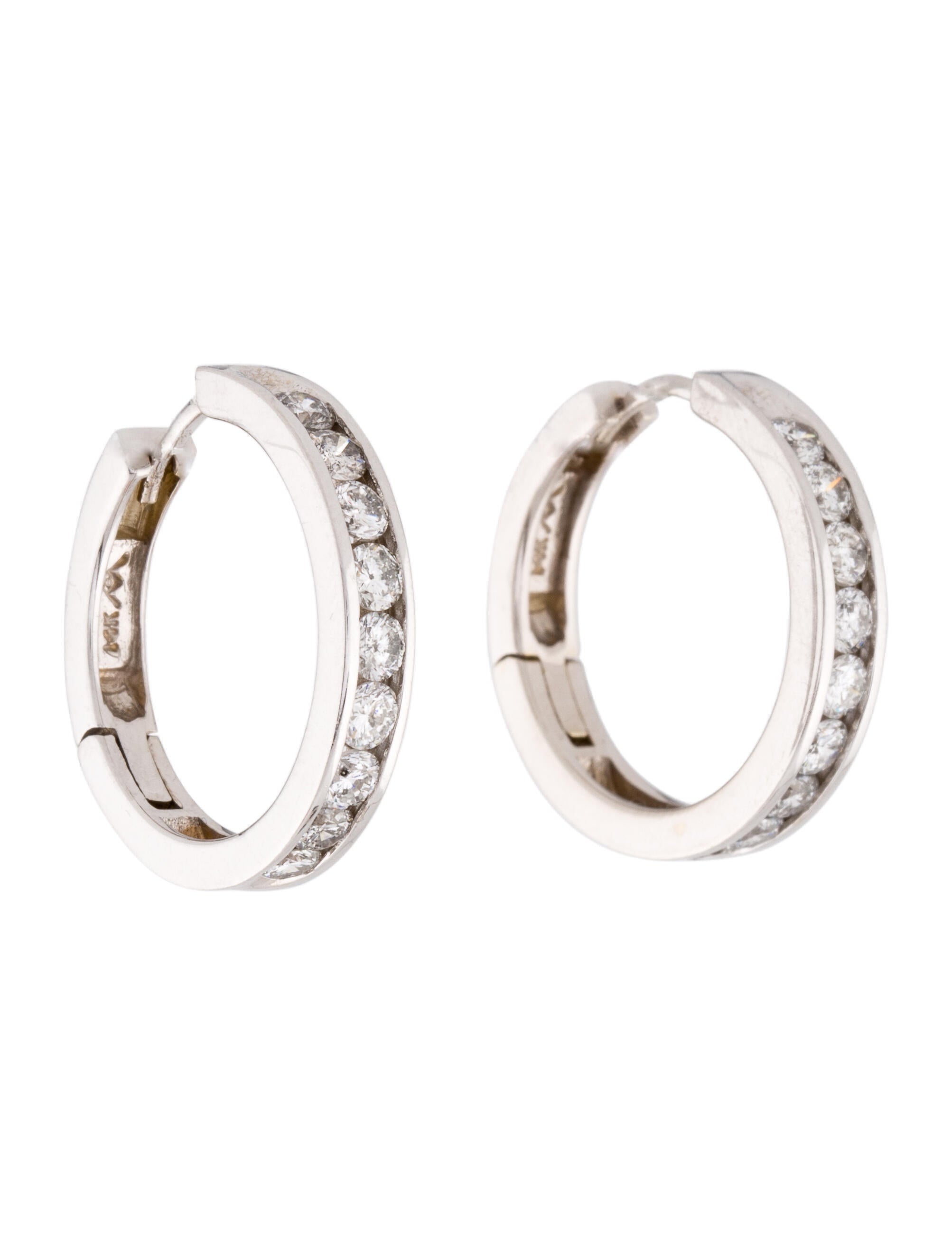 Earrings 14K Diamond Hoop
