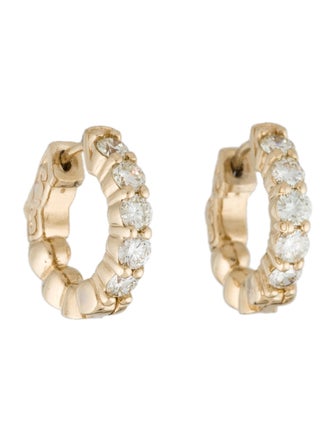 Earrings 14K Diamond Mini Hoop Earrings