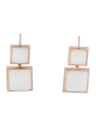 Earrings 18K 1.27ctw Diamond & Opal Drop Earrings