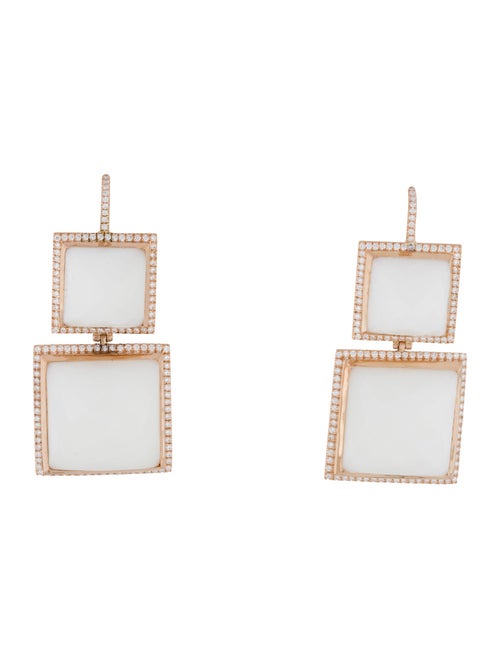 Earrings 18K 1.27ctw Diamond & Opal Drop Earrings