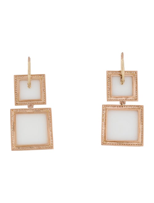 Earrings 18K 1.27ctw Diamond & Opal Drop Earrings