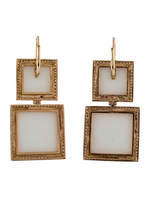 Earrings 18K 1.27ctw Diamond & Opal Drop Earrings