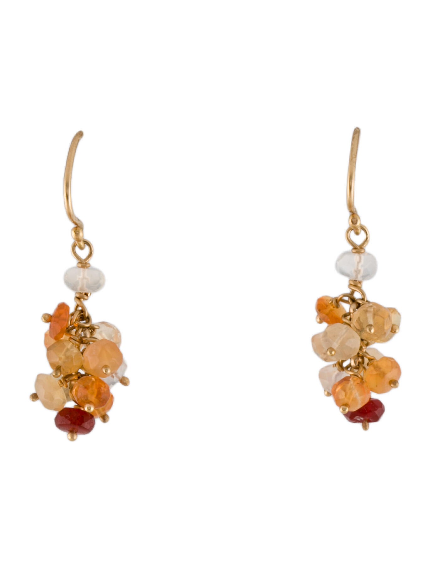 Earrings 18K Fire Opal Drop Earrings