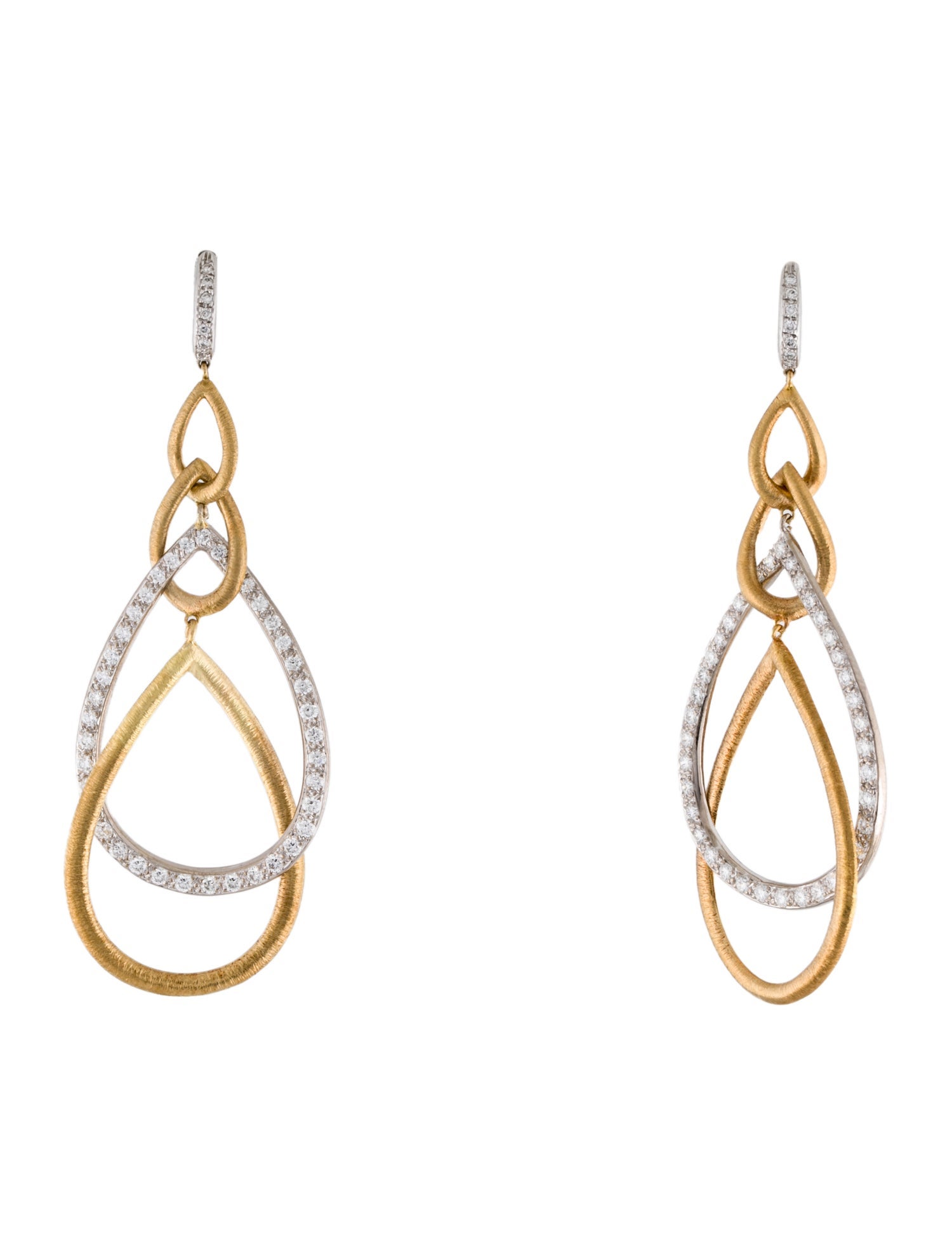 Earrings 18K 1.60ctw Diamond Drop Earrings