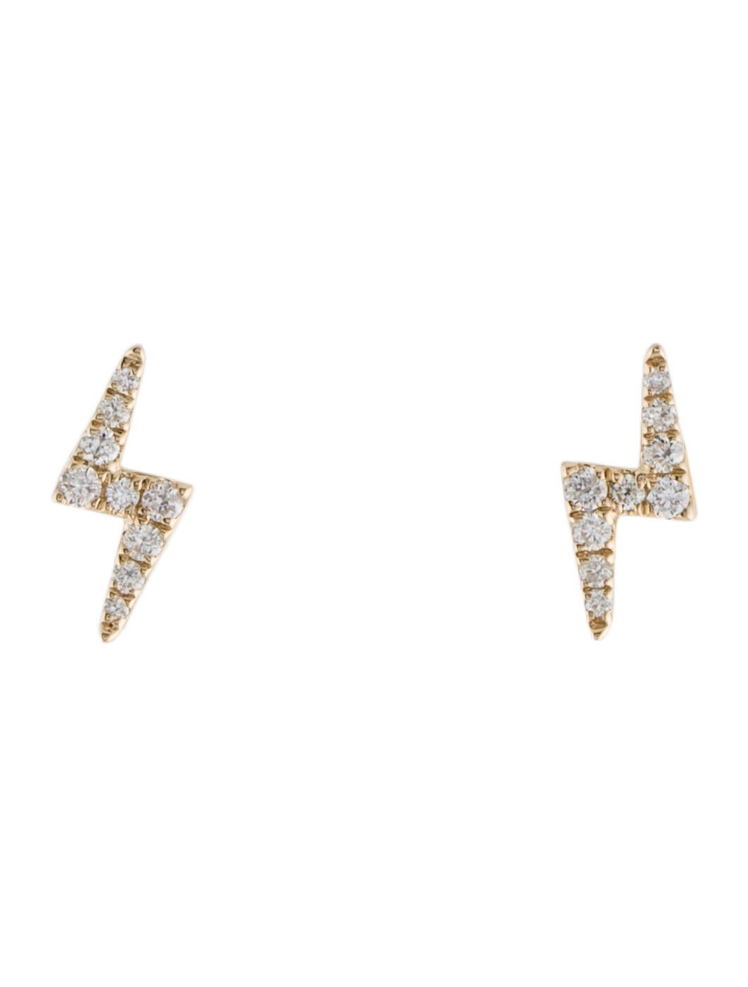 Earrings 14K Diamond Lightning Bolt Stud Earrings 14K Yellow Gold Stud, Earrings EARRI204279