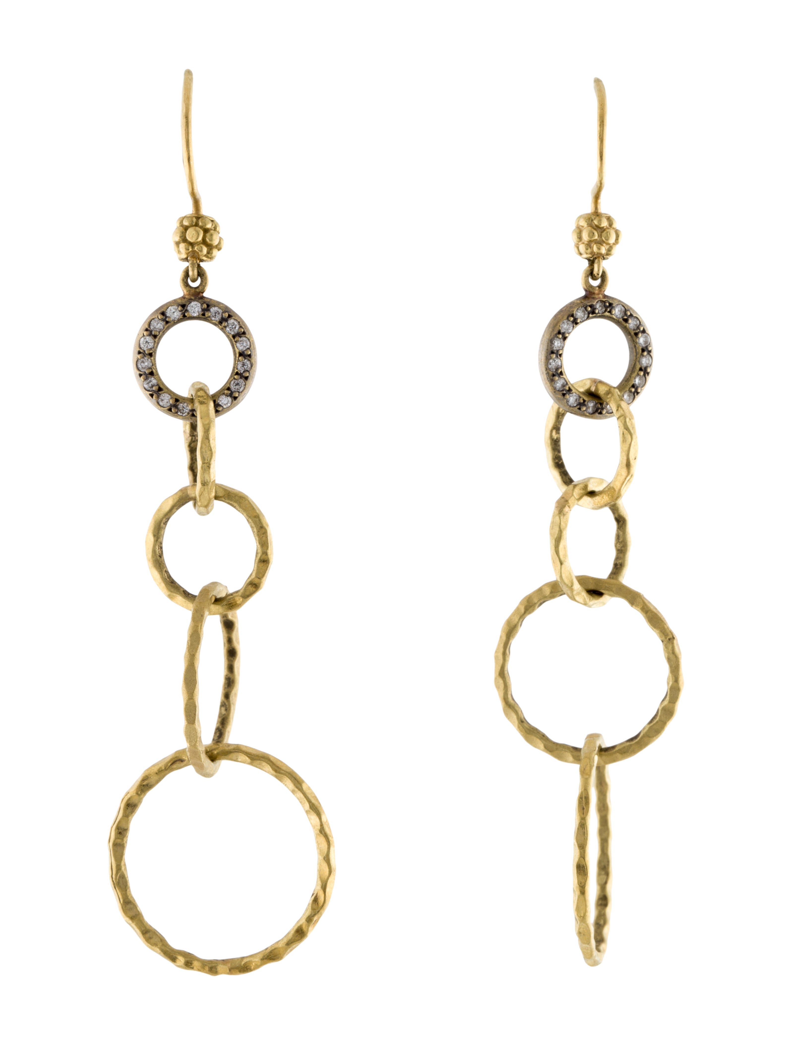 Earrings 18K Diamond Drop Earrings 18K Yellow Gold Drop, Earrings EARRI213445 The RealReal