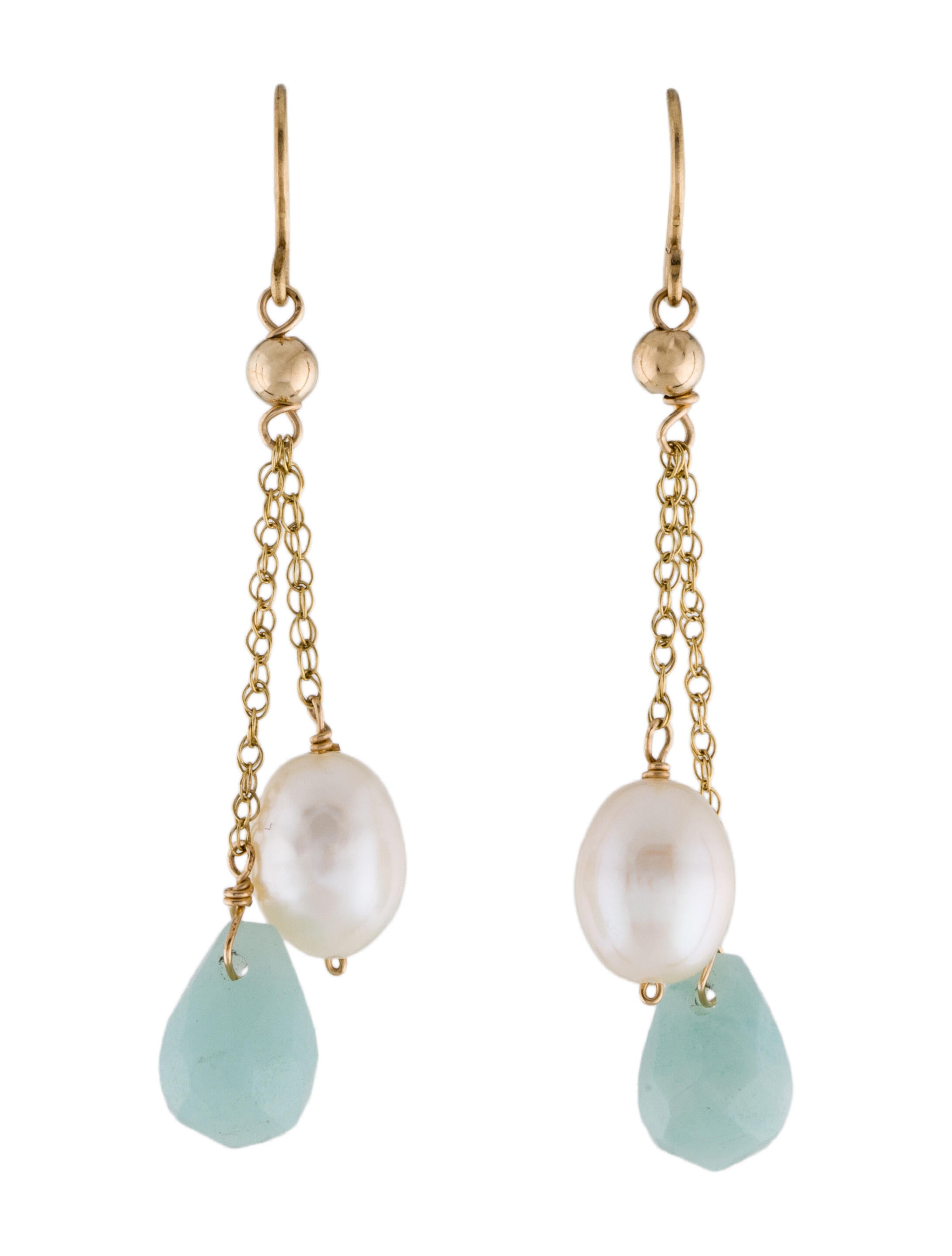Paul Morelli 18K Diamond Double Unity Rain Chain Earrings 14K White