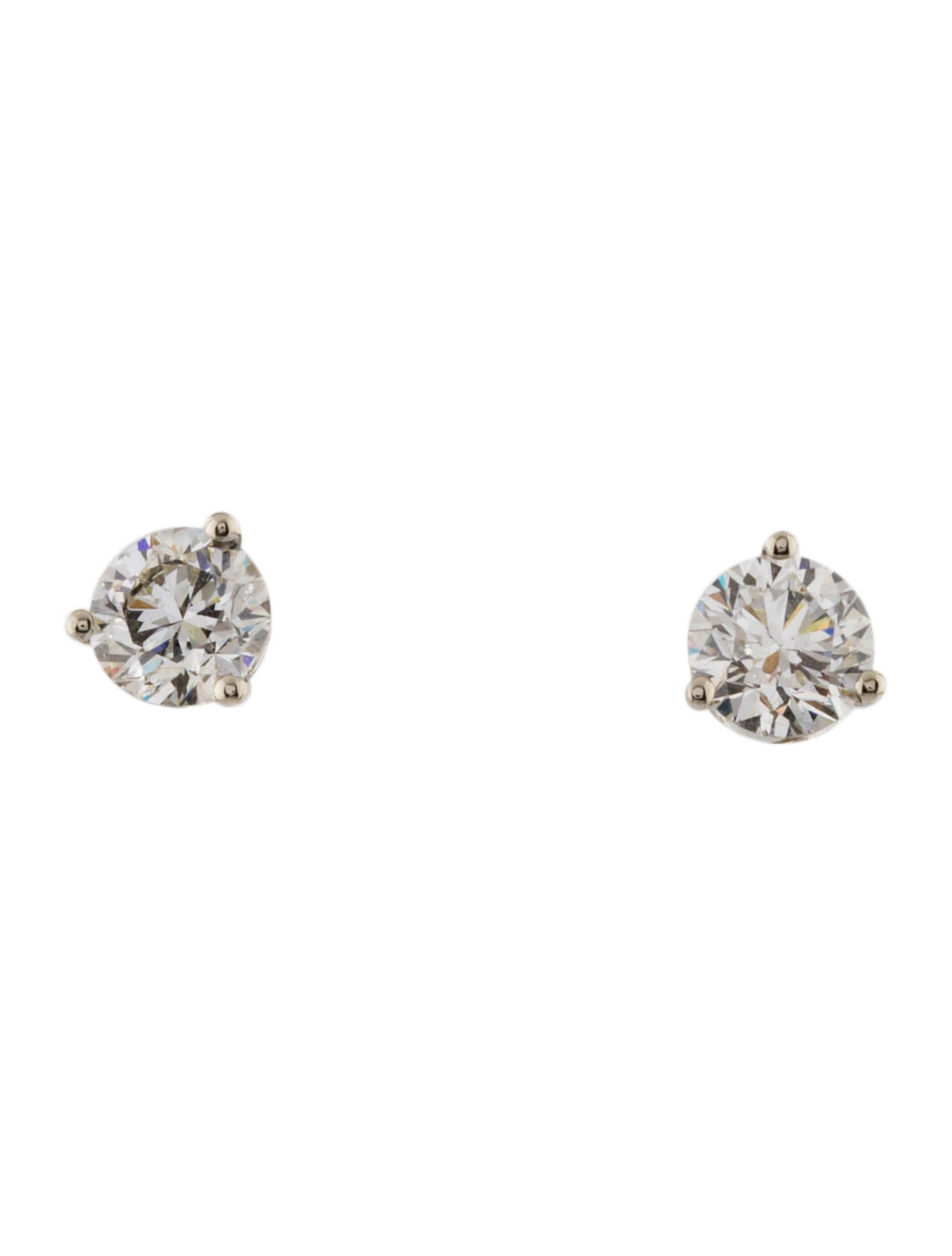 Earrings 14K 1.40ctw Diamond Solitaire Stud Earrings