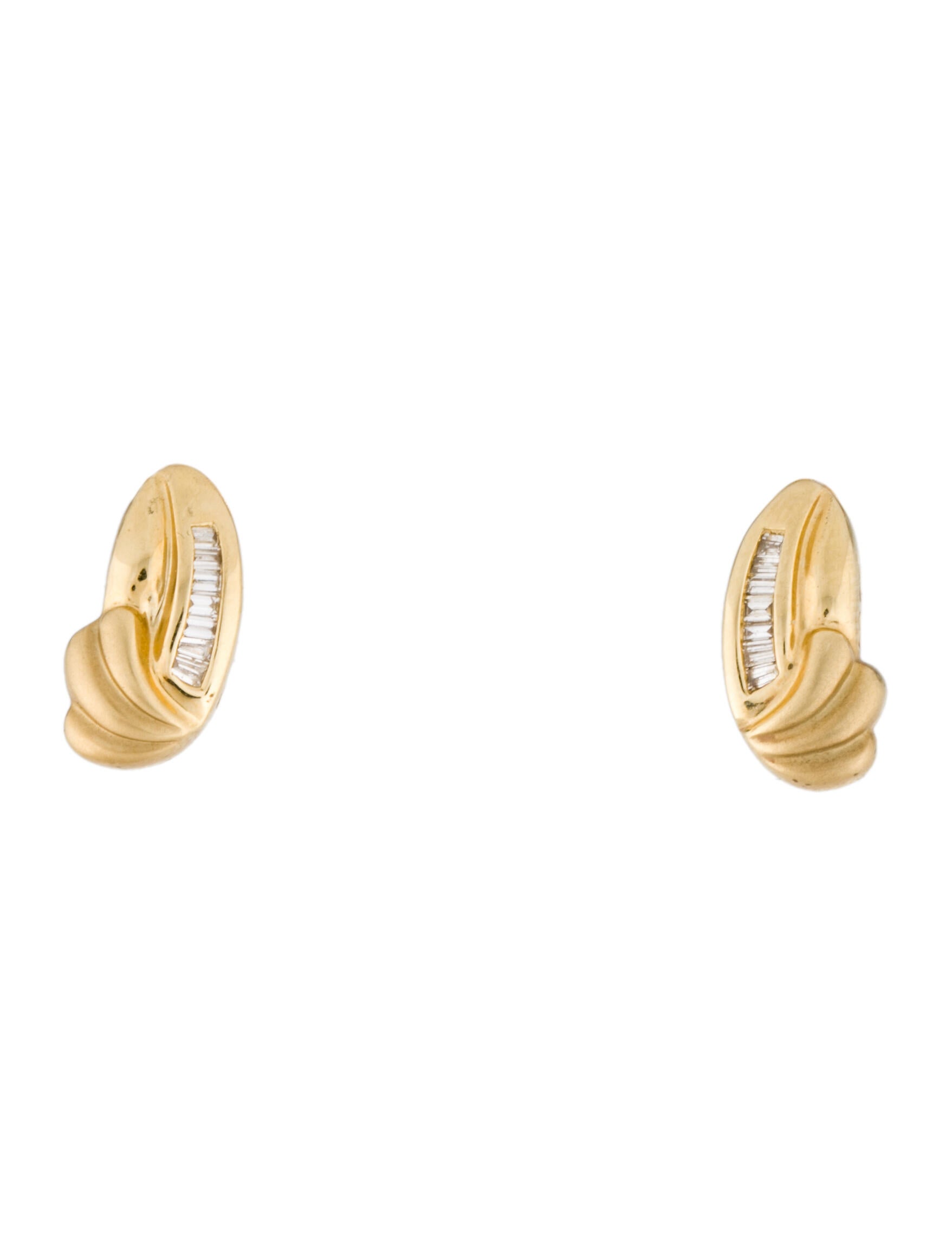 Earrings 14K Diamond Carved Drop Earrings