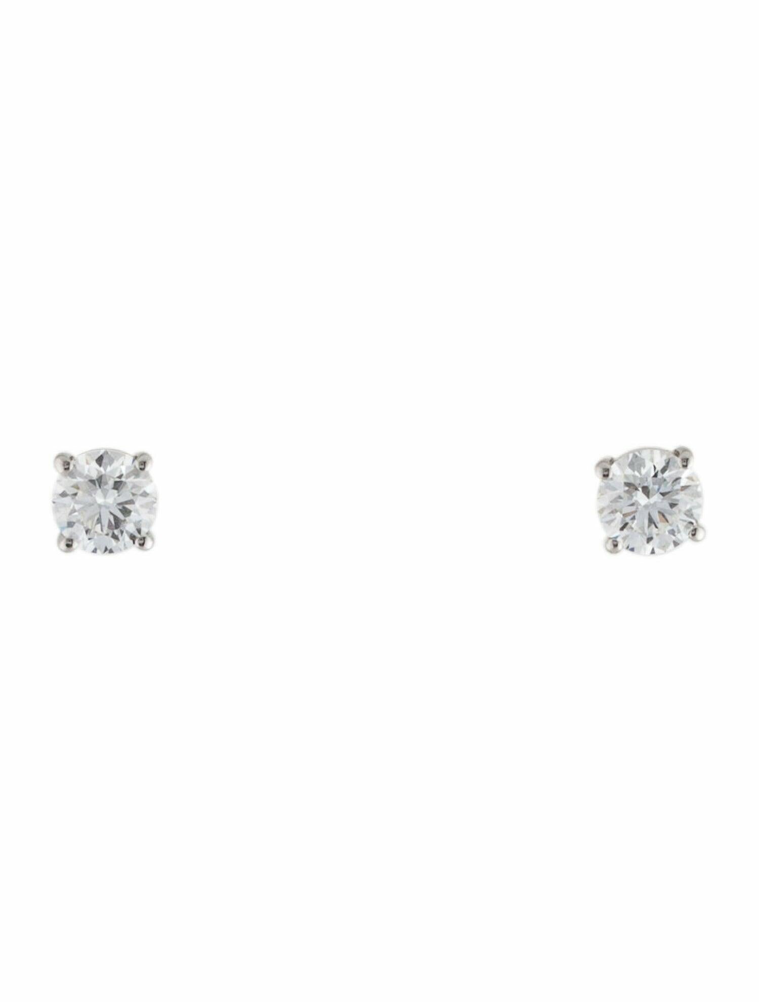 Earrings 18K Diamond Stud Earrings 18K White Gold Stud, Earrings