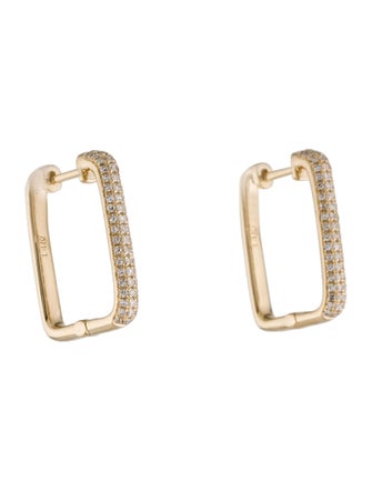 Earrings 14K Diamond Hoop Earrings