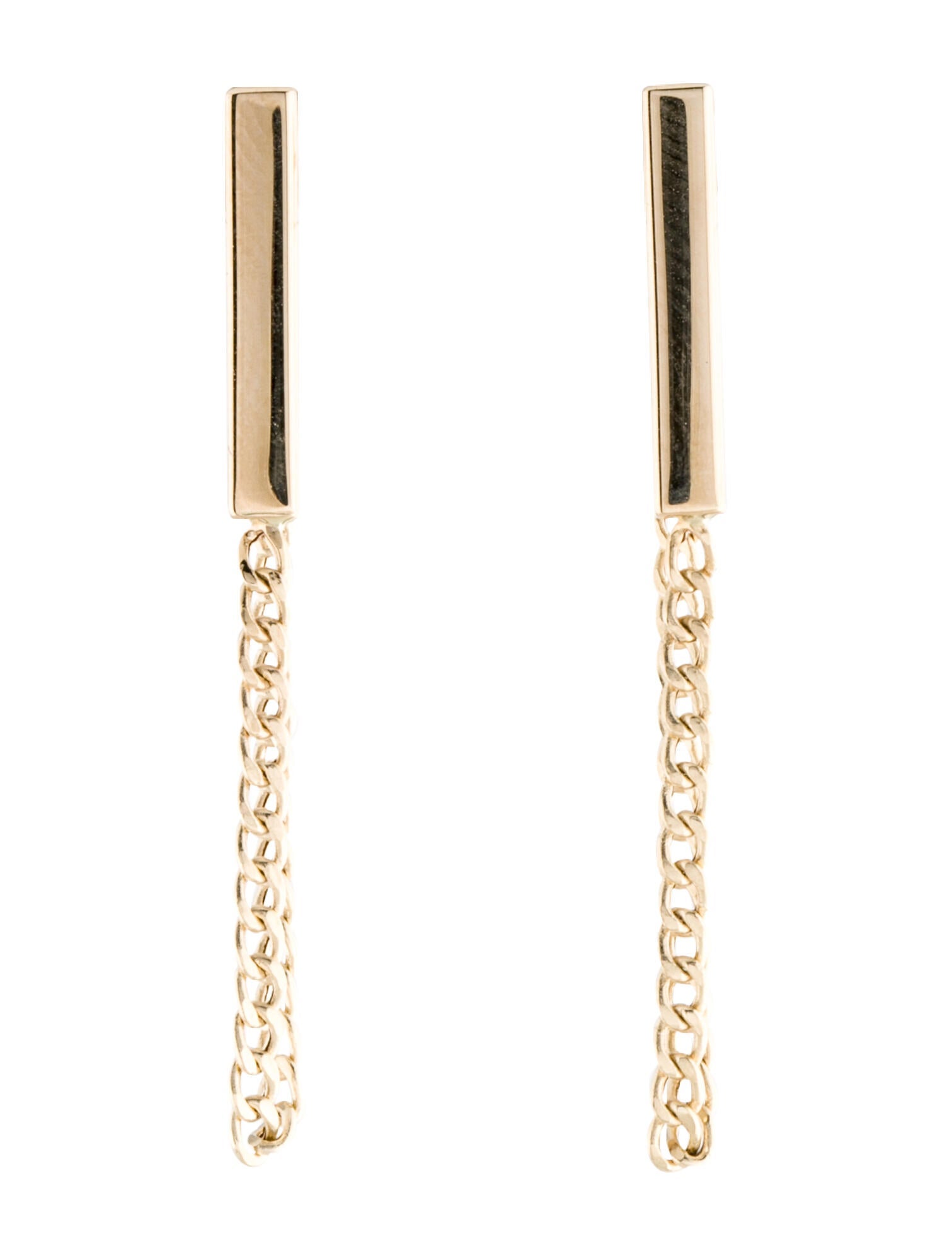 Earrings 14K Bar Drop Earrings