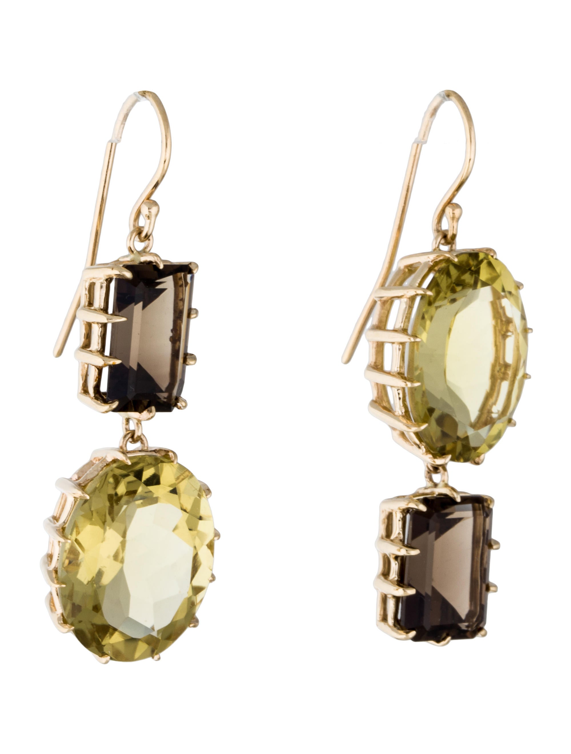 14K Asymmetrical Quartz Drop Earrings Earrings EARRI23778 The RealReal