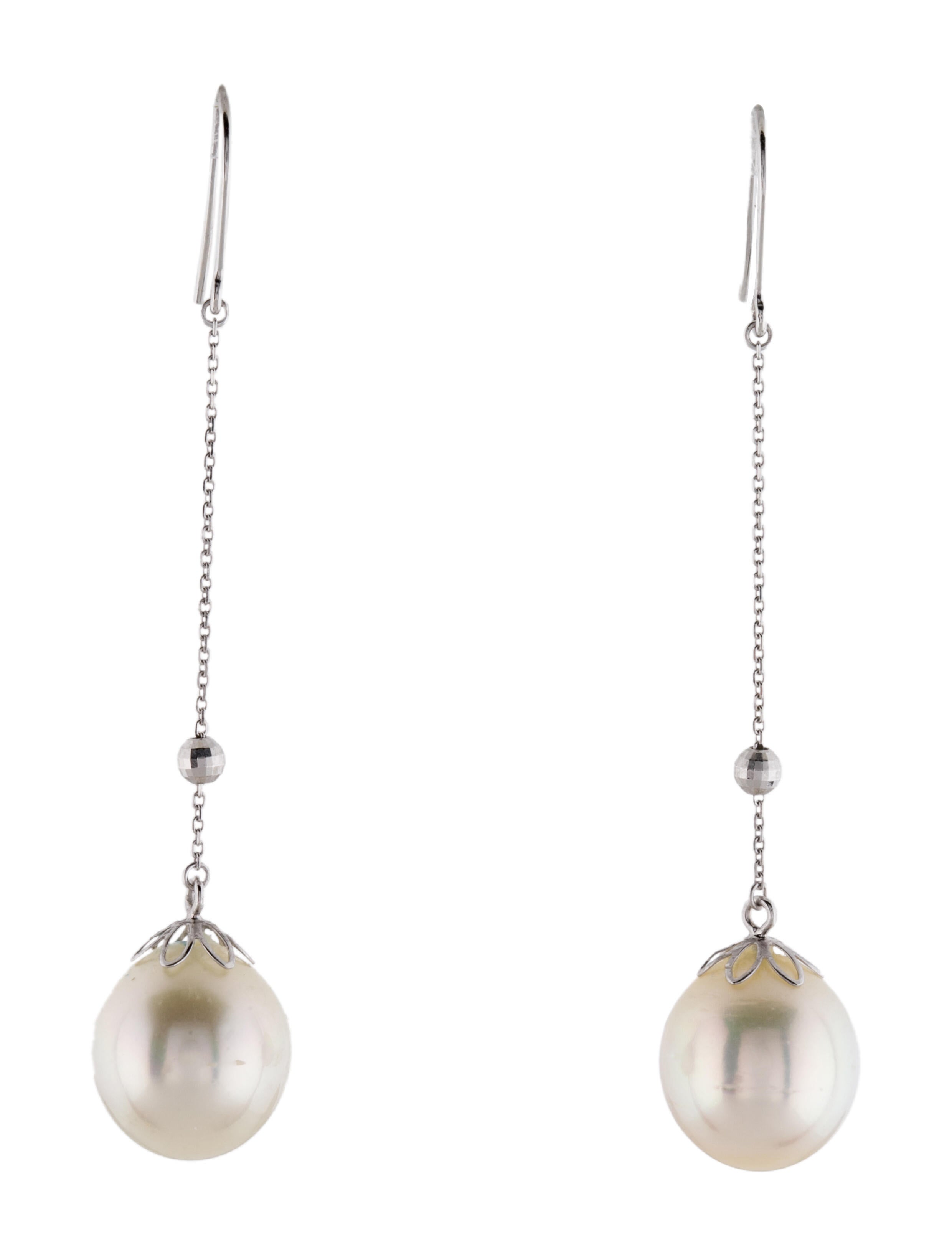 Earrings 18K Cultured Pearl Drop