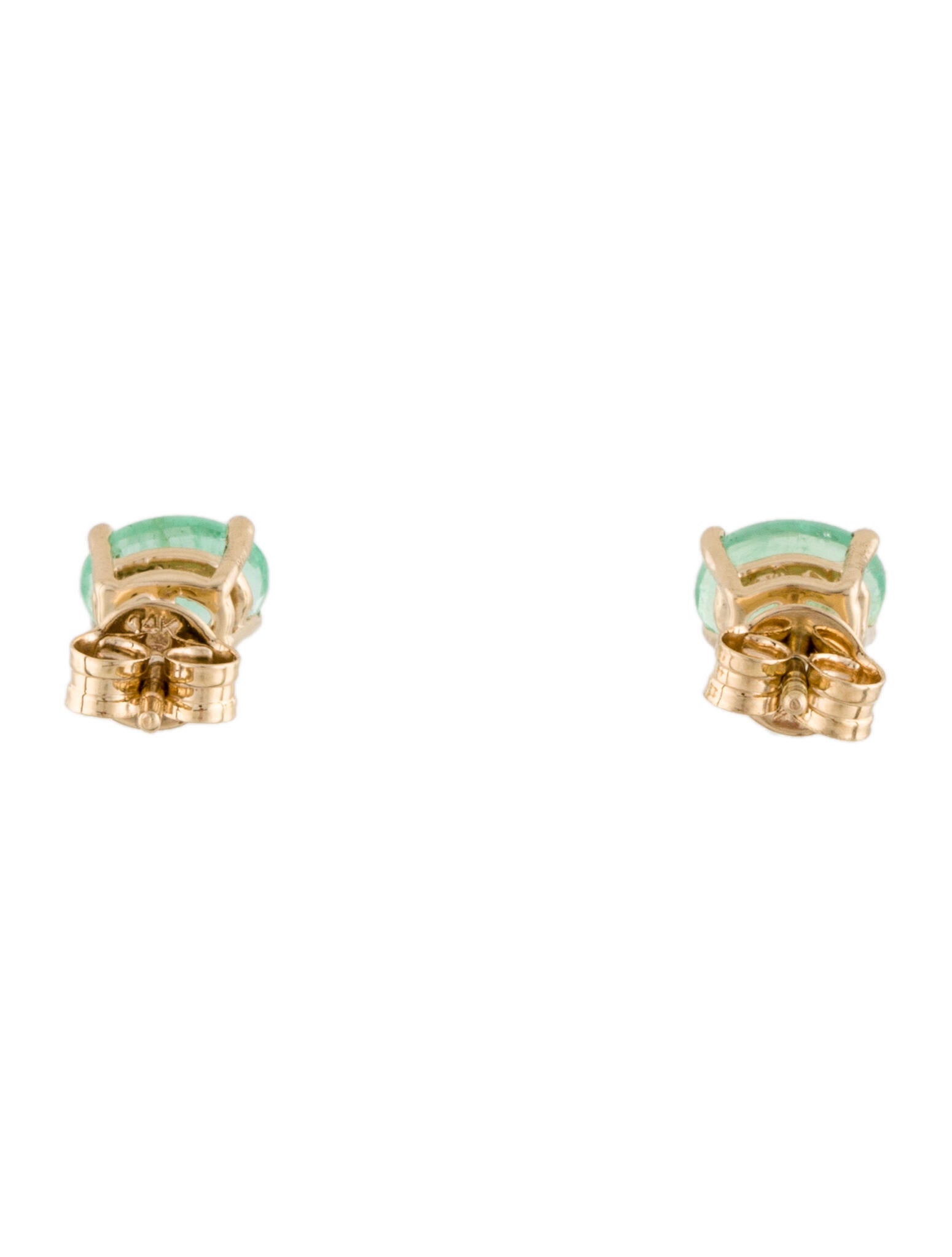 Earrings 14K Emerald Stud Earrings