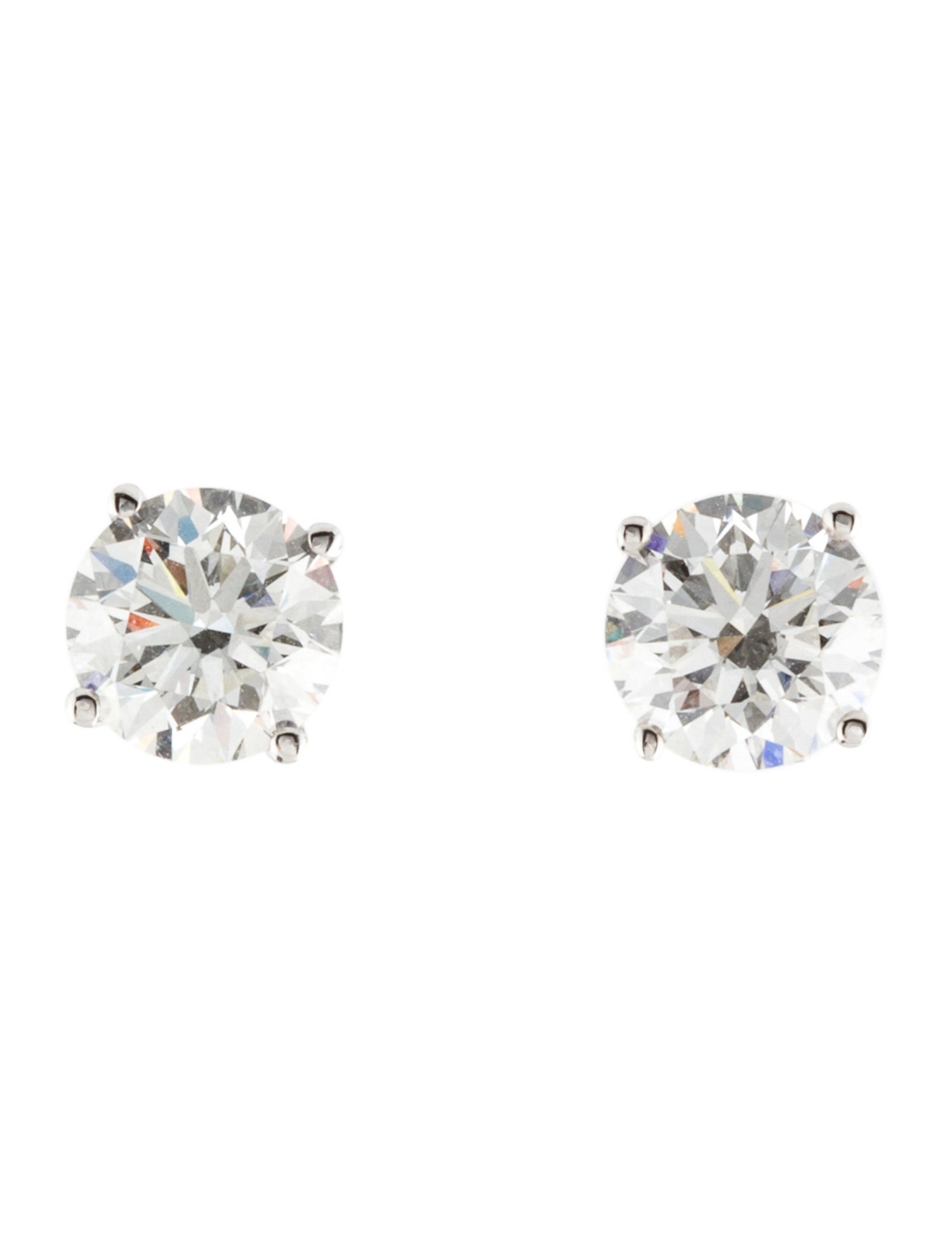 Earrings 14K 2.00ctw LabGrown Diamond Stud Earrings RhodiumPlated