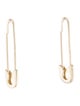 Earrings 14K Safety Pin Drop Earrings