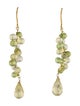 Earrings 14K Peridot & Quartz Drop Earrings