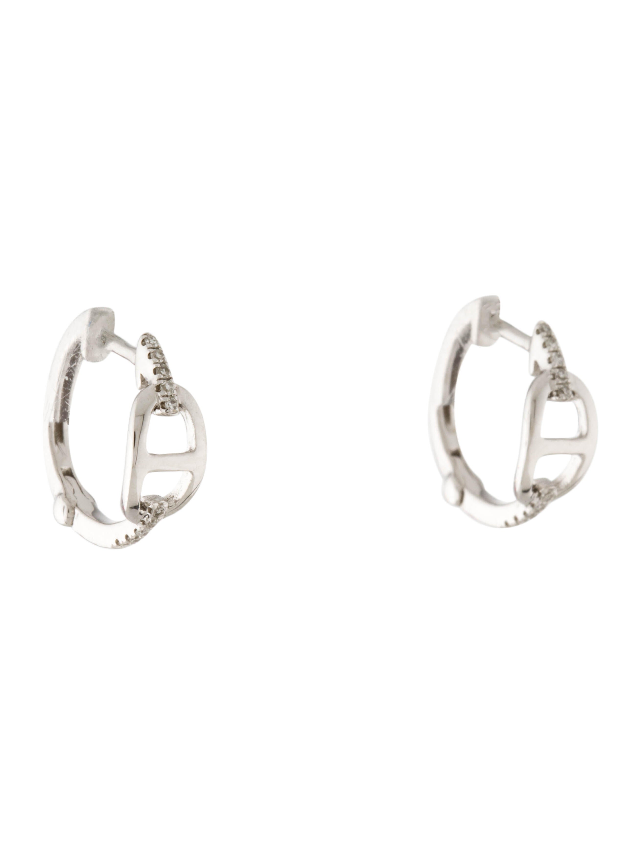 Earrings 14K Diamond Huggie