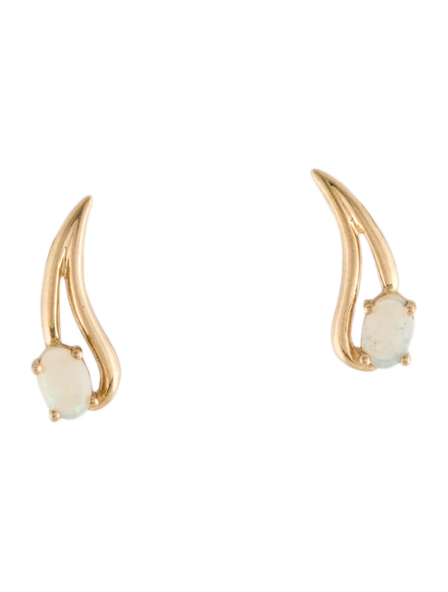 Earrings 14K Ball Studs w/ Hoop Enhancers 14K Yellow Gold Earring